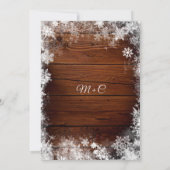 ウッドカントリー素朴ウィンターウェディング 招待状 (裏面)