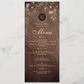 ウッドカントリー素朴ウェディングメニュー メニュー (正面)