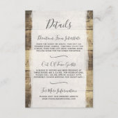ウッドカントリー素朴ウェディング詳細/アクセス情報 エンクロージャーカード (正面)