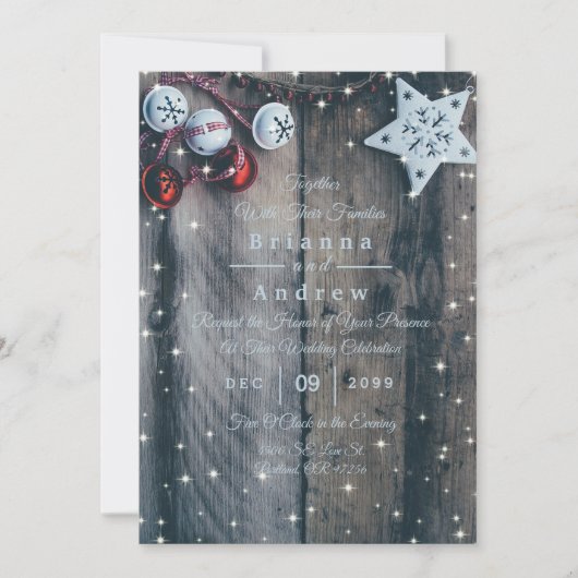 ウッドカントリー素朴クリスマススターベル結婚ズ (正面)