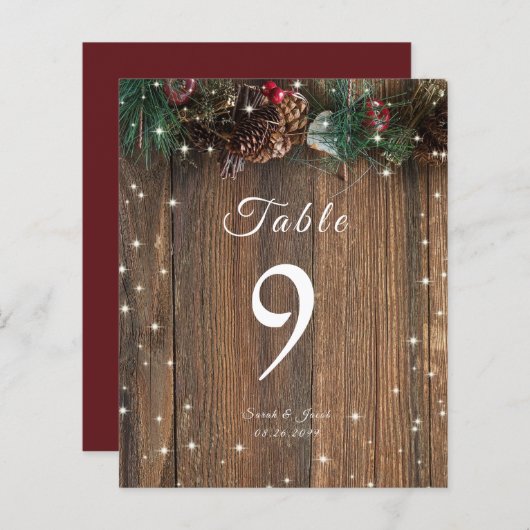 ウッドカントリー素朴クリスマスパインガーランドスパークル (正面/裏面)