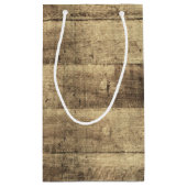 ウッドカントリー素朴バーンボードファーム結婚式の引き出物 スモールペーパーバッグ (裏面)