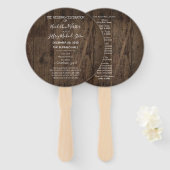 ウッドカントリー素朴バーン結婚式 プログラム ハンドファン (正面&裏面)