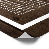 ウッドカントリー素朴バ結婚ンのシーティングチャート ポスター (角)