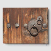 ウッドカントリー素朴ブライダルシャワーフォトゲストブック ゲストブック (裏面)