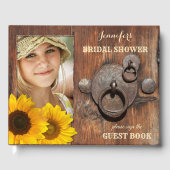 ウッドカントリー素朴ブライダルシャワーフォトゲストブック ゲストブック (正面)