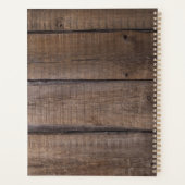 ウッドカントリー素朴モノグラムスクリプ結婚ト プランナー手帳 (裏面)