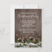 ウッドカントリ素朴ーパインライトスノースリーブ 招待状 (正面)