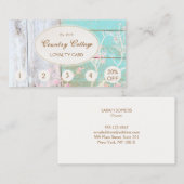 ウッドカント素朴リーヴィンテージブティックパンチロイヤリティ ロイヤリティカード (正面/裏面)