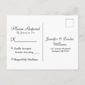 ウッドカン素朴トリークリスマスツリーレッド金ゴールド インビテーションポストカード (裏面)