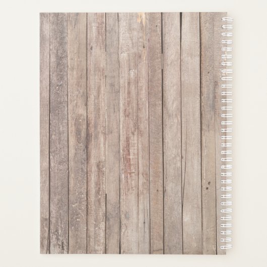 ウッドカン素朴トリーファームハウスフローラバラブティック プランナー手帳 (裏面)