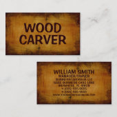 ウッドカーバーアンティーク名刺 名刺 (正面/裏面)