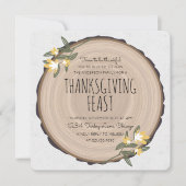 ウッドカービングサンクスギビング招待状 招待状 (正面)