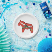 ウッドカービングホースプレート ペーパープレート (パーティー)