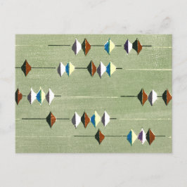 ウッドカ日本のット織物 ポストカード