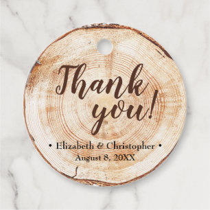 ウッドカ素朴ット結婚の感謝カスタム フェイバータグ
