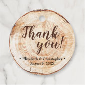 ウッドカ素朴ット結婚の感謝カスタム フェイバータグ (正面)