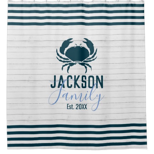 ウッドカ素朴ニファミカスタムリーコースタル シャワーカーテン (正面)