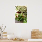 ウッドガゼボ熱帯植物林ポスター ポスター (キッチン)