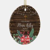 ウッドガール素朴バプテスマ セラミックオーナメント (右)