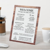 ウッドキャビン素朴レンタルプロパティウェルカム 台座サイン (インサイチュ)