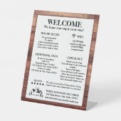 ウッドキャビン素朴ロッジレンタルプロパティウェルカム 台座サイン (正面)