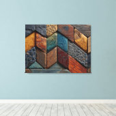 ウッドキャ絵を描バスンバスアート キャンバスプリント (インサイチュ (ウッドフロア))