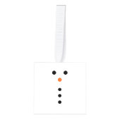 ウッドキューブ 雪だるま クリスマス オーナメント (正面)