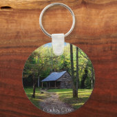 ウッドキーチェーンのキャビン キーホルダー (正面)