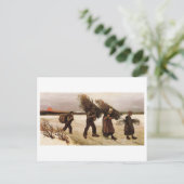 ウッドギャザーズインザスノーバンゴッホファインアート ポストカード (スタンド正面)