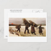 ウッドギャザーズインザスノーバンゴッホファインアート ポストカード (正面/裏面)