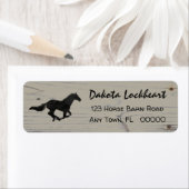 ウッドギャロ素朴ッピング馬の水の色シルエット ラベル (インサイチュ)