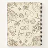 ウッドクック素朴ブックファミリーレシピパーソナライズされた ノートブック (裏面)