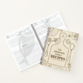 ウッドクック素朴ブックファミリーレシピパーソナライズされた ノートブック (内部)