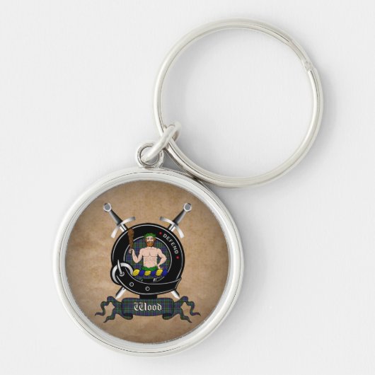 ウッドクランバッジキーリング キーホルダー (正面)