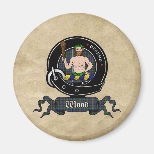 ウッドクランバッジマグネット マグネット (正面)