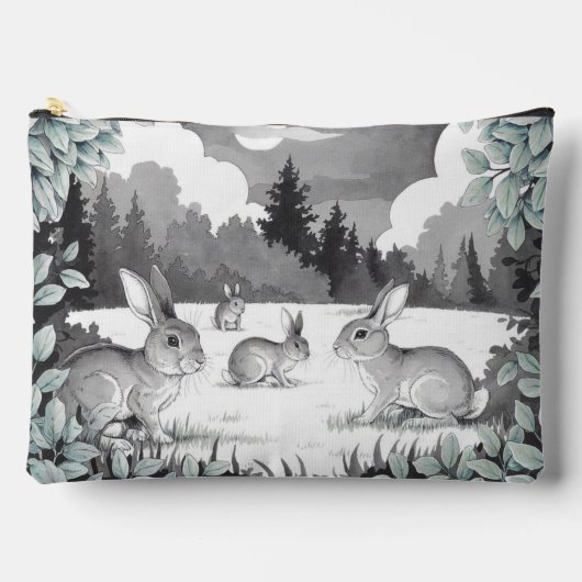 ウッドクリアリングアクセサリーパウチトラベルバッグ アクセサリーポーチ (正面)