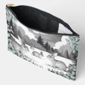 ウッドクリアリングアクセサリーパウチトラベルバッグ アクセサリーポーチ (見開き)