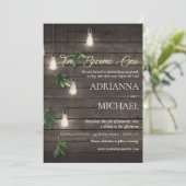 ウッドクリスチャン宗教結婚式招待状 招待状 (スタンド正面)