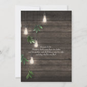 ウッドクリスチャン宗教結婚式招待状 招待状 (裏面)