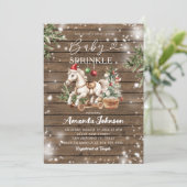 ウッドクリ素朴スマスロッキング馬ベビー散布機 招待状 (スタンド正面)