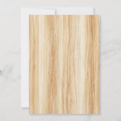 ウッドクロス素朴パンパスユーカリプトゥスネイビーバプテスマ 招待状 (裏面)