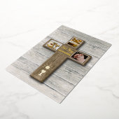 ウッドクロス素朴ファースト聖餐式 箔シーズンカード (回転した状態)