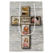 ウッドクロス素朴ファースト・ホーリー・コミュニオンフォト ミディアムペーパーバッグ (裏面)