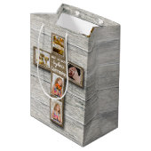 ウッドクロス素朴ファースト・ホーリー・コミュニオンフォト ミディアムペーパーバッグ (裏面アングル)