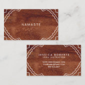 ウッドグフェイクレインヨガカッコいい先生 名刺 (正面/裏面)