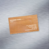ウッドグレインオークスタイルセブンラインカスタム マグネット名刺 (インサイチュ)