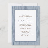 ウッドグレインカップルウェディングシャワー招待状 招待状 (正面)