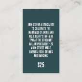 ウッドグレインスタグアンドドーチケット 名刺 (裏面)