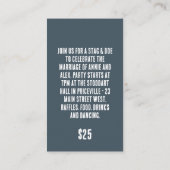 ウッドグレインスタグアンドドーチケット 名刺 (裏面)